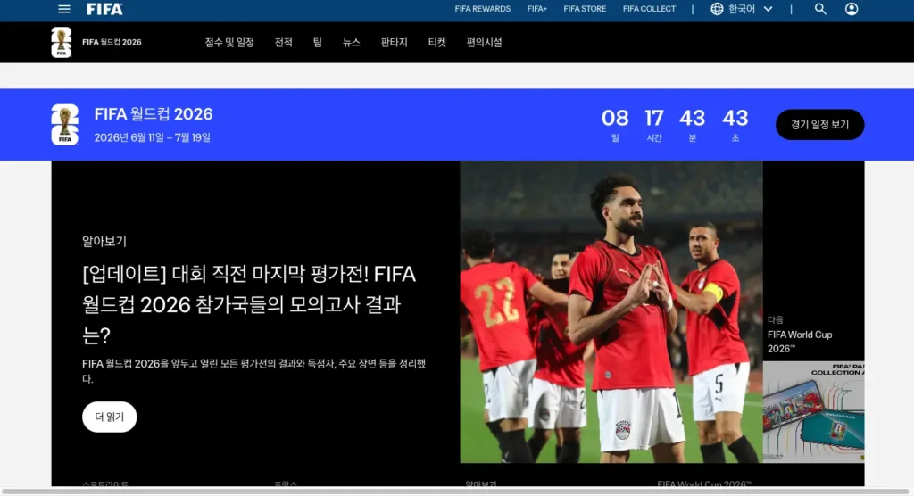 월드컵 홈페이지